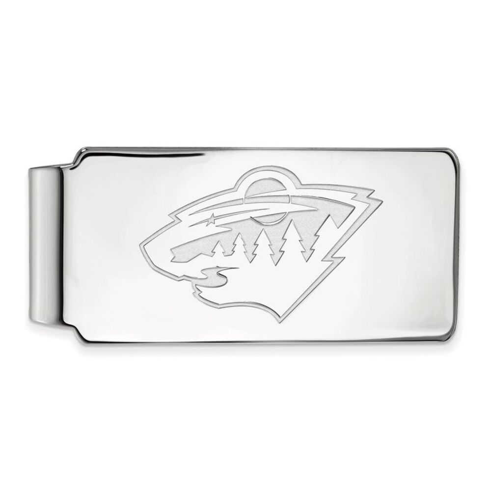 10k White Gold NHL Minnesota Wild Money Clip
